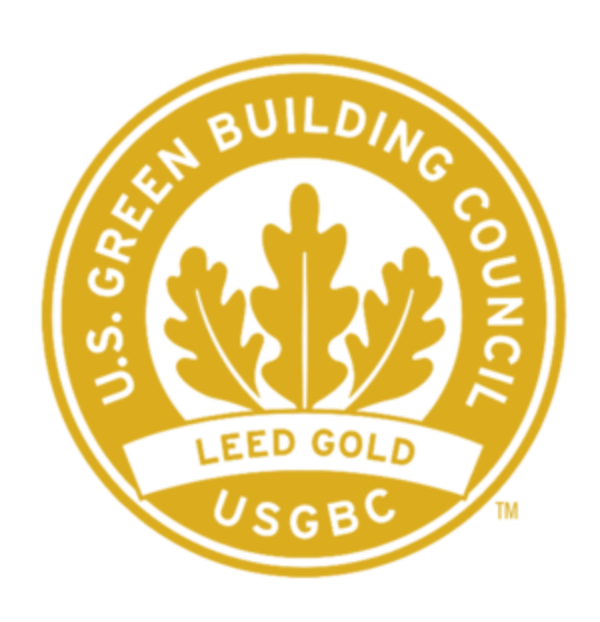 Leed Gold Certification icon.